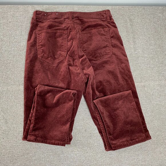 LOFT Made & Loved Velvet Like Jeans Women's 28 Mid Rise Rust Red Casual Pants - Picture 7 of 14